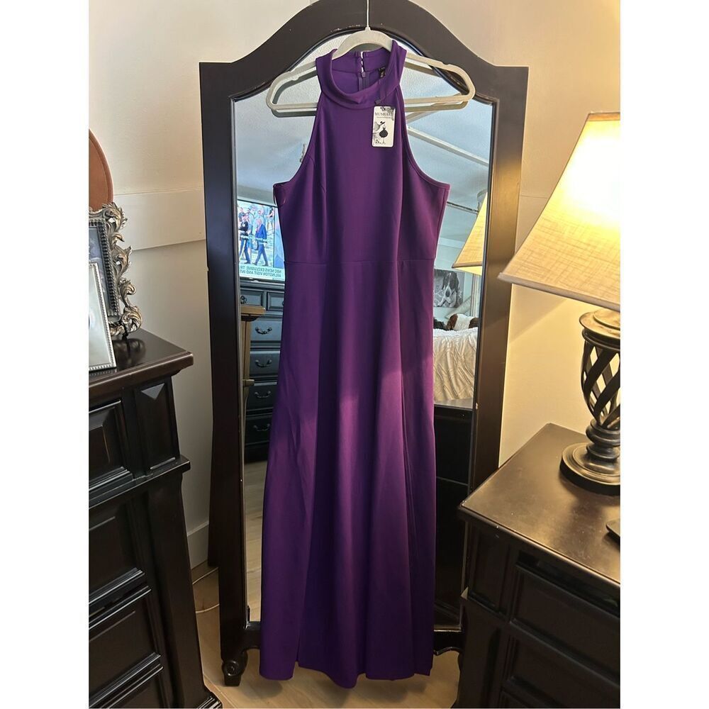 NEW Halter Neck Sexy Split Cocktail Party Maxi Long Formal Dress 2X - Picture 3 of 5